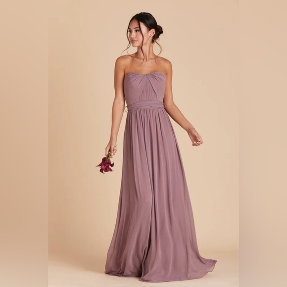SOLD Birdy Grey Grace Convertible Dress Chiffon Dark Mauve Formal Bridesmaid - Picture 6 of 12